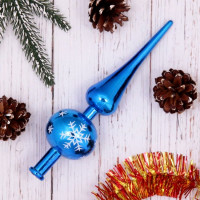 Наконечник 23см "Верхушка" цв.голубой/белый арт.201-1052