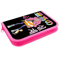 Пенал 1 отделение с откидной планкой (ОНИКС) ПКТ 7-20  Аниме девочка 190х130мм полиэстер