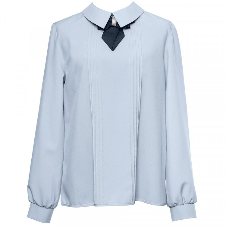Блузка для девочки (ANNA-S) длинный рукав цвет голубой арт.6AS размерный ряд 34/134-44/164