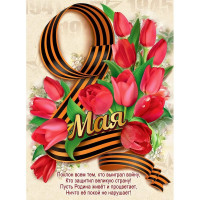 9 МАЯ Плакат "9 Мая" А2 60*44см арт.6400158