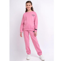 Брюки спортивные для девочки (CLE) арт.825594-01а размер 32/128-42/158 цвет темно-розовый