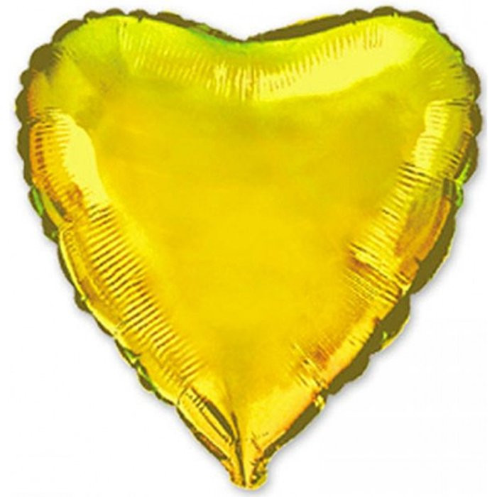 Шар фольгированный 81см Фигура "Сердце" золото арт.1204-0124