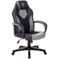 Кресло геймера пластик/кожзам/ткань Zombie GAME 17 черный/серый