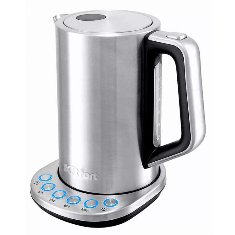 Чайник металлический 1,7л Kitfort, арт. КТ-621, металик, 2200Вт