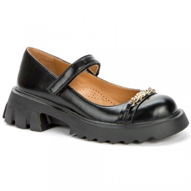 Туфли для девочки (BETSY) черные верх-искусственная кожа подкладка-натуральная кожа размерный ряд 38-39 арт.928320/05-03