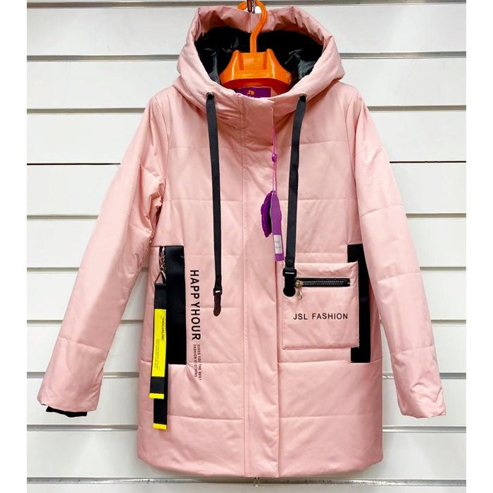 Куртка осенняя для девочки (Jin Sha Lang) арт.zz-208-1 размерный ряд 34/134-42/158 цвет розовый