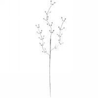 Украшение декоративное "Ветка. Кристаллы серебро" 70см арт.201-2123