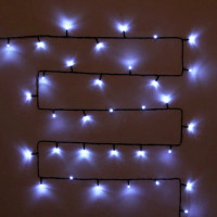 Гирлянда эл.д/улицы точечная 11м 120LED (тем.провод) цв.белый мерц. IP-54 арт.183-743