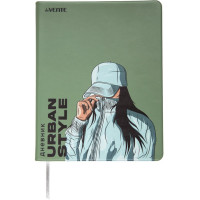 Дневник школьный твердая обложка кожзам (deVENTE) Urban Style шелкография, ляссе арт.2020555
