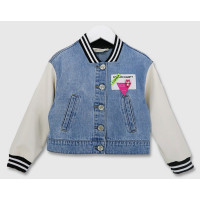 Бомбер для девочки (Deloras) артикул 21670X р.26/98-32/128 цвет джинсовый синий