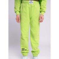 Брюки  для девочки артикул CLE 836108/53а_п размер 32/128-42/158 цвет светло-зеленый