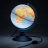 Глобус физический диаметр 210мм Классик Евро с подсветкой голубая подставка Новый арт Ке012100179