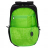 Рюкзак для мальчиков (Grizzly) арт RU-432-3/2 черный-салатовый 31х42х22 см
