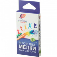 Мелки восковые (ЛУЧ) круглые 6 цветов арт.12С860-08