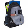Рюкзак для мальчиков (GRIZZLY) арт RU-137-2/1 черный - белый 32х47х18 см