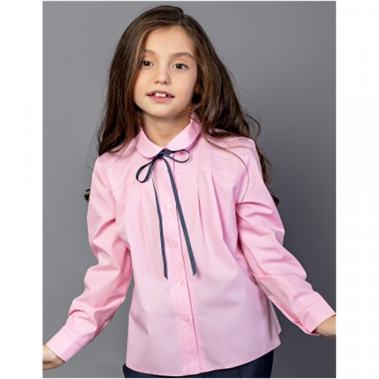 Блузка для девочки (Топтышка) длинный рукав цвет розовый арт.5117 размерный ряд 34/134-40/152