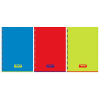 Тетрадь А4 клетка 120 листов на гребне (BG) Copybook глянцевая ламинация ассорти арт.Т4гр120_лг 12477