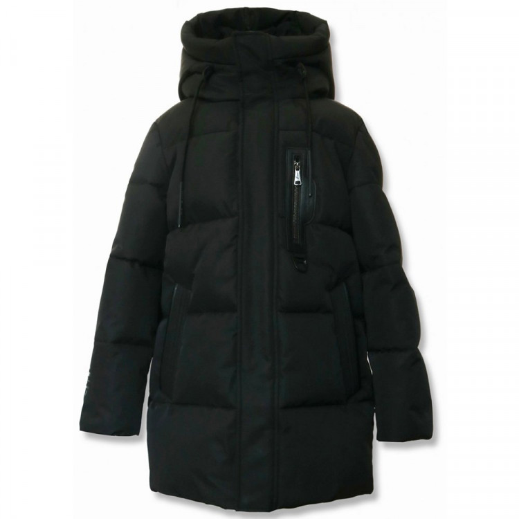 Пальто зимний для мальчика (Deloras) арт.55365 размерный ряд 34/134-44/164 цвет черный
