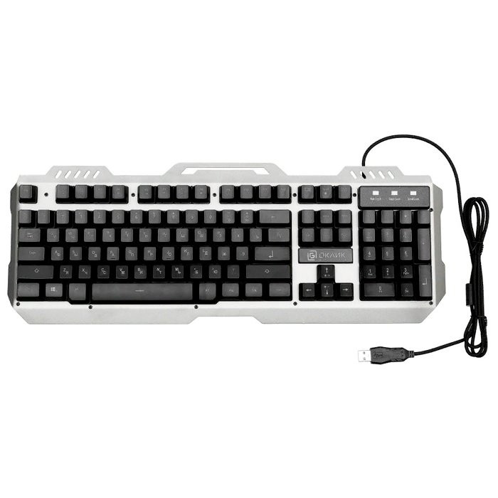 Клавиатура провод Oklick 790G IRON FORCE темно-серый/черный