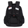 Ранец для мальчиков школьный (Grizzly) арт.RAz-387-3/1 черный-синий 28х36х20 см