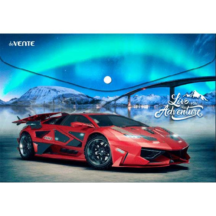 Папка-конверт на кнопке А4(235*325) 150мкм deVENTE  Red car арт.3071929