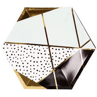 Тарелки бумажные "Мятная Роскошь" 6шт/наб. D-23см арт.1502-4340