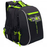 Рюкзак для мальчика школьный (Grizzly) арт.RB-458-1/3 черный-салатовый + мешок 28х39х17 см
