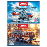 Альбом для рисования 20 листов скоба (BG) Конструктор ассорти арт.АР4ск20 08595