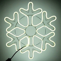 Гирлянда электрическая планшет уличная "Снежинка" 50см белый арт.183-808