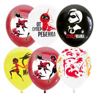 ЛИКВИДАЦИЯШар воздушный 25шт/наб. 30см "Суперсемейка" для мамы арт.6060510