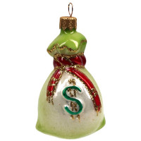 Украшение декоративное стекло 11см "Денежный мешок" п/у арт.ФУ-230