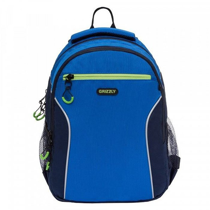 Рюкзак для мальчика (Grizzly) арт.RB-963-1 синий-темно-синий 40х27х16 см