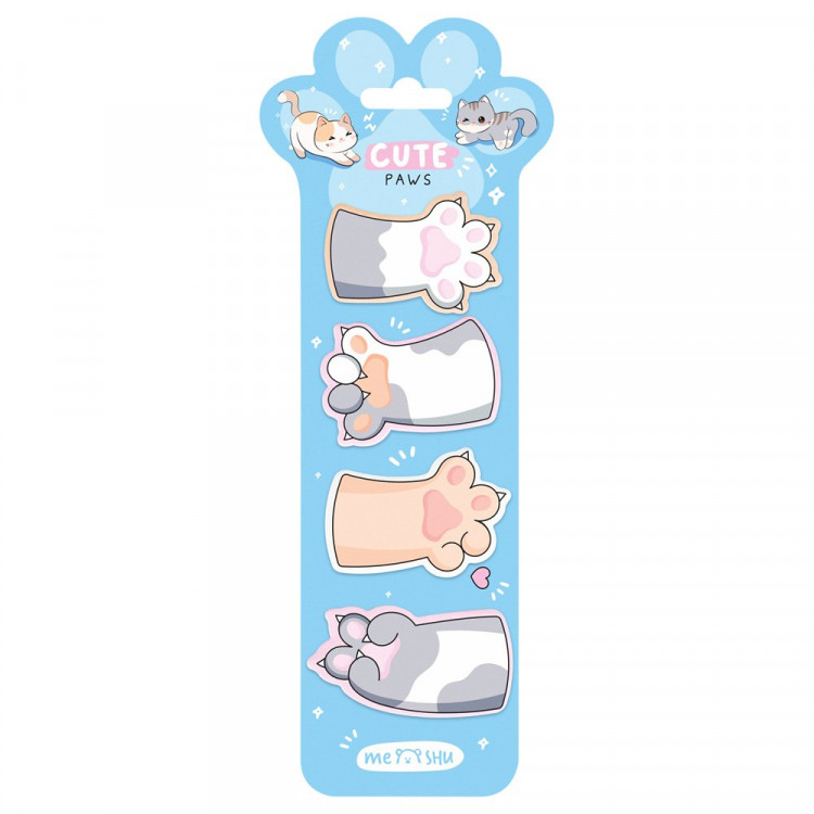 Закладка-флажок (MESHU) Cute Paws 20 листов. арт.MS_54266