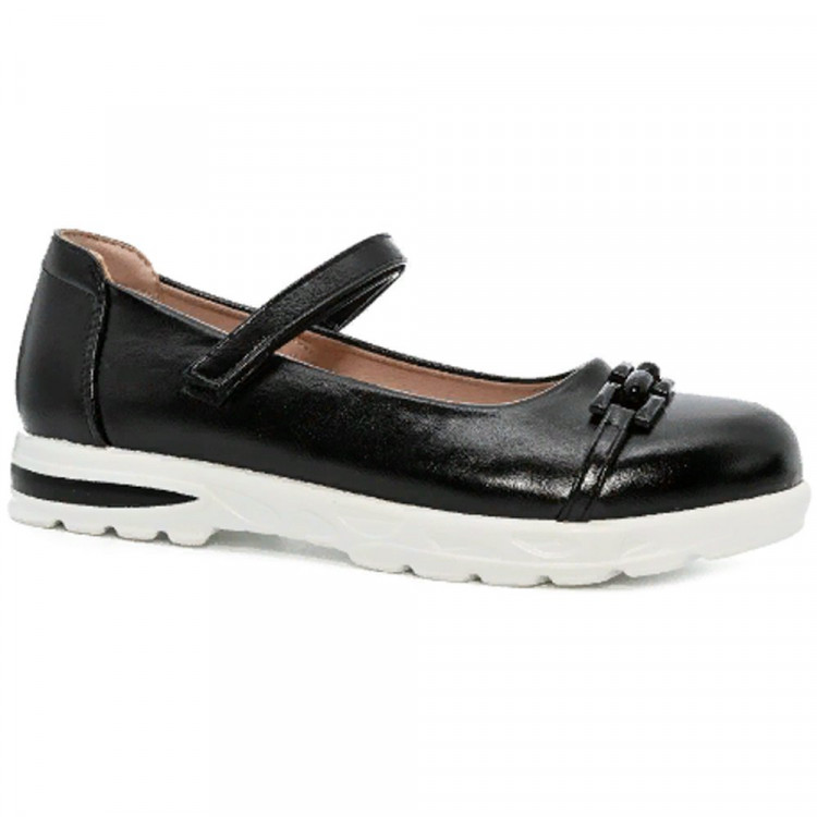 Туфли для девочки (TOM.MIKI) черные верх-искусственная кожа подкладка-натуральная кожа размерный ряд 31-36 арт.B-10175-A