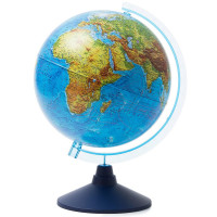 Глобус физический диаметр 250мм Классик Евро голубая подставка арт Ке012500186