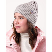 Шапка демисезонная для девочки (CLEVER) арт.554328вн размер 52-54 цвет серый