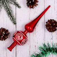 Наконечник 23см "Верхушка" красный/белый арт.201-1054