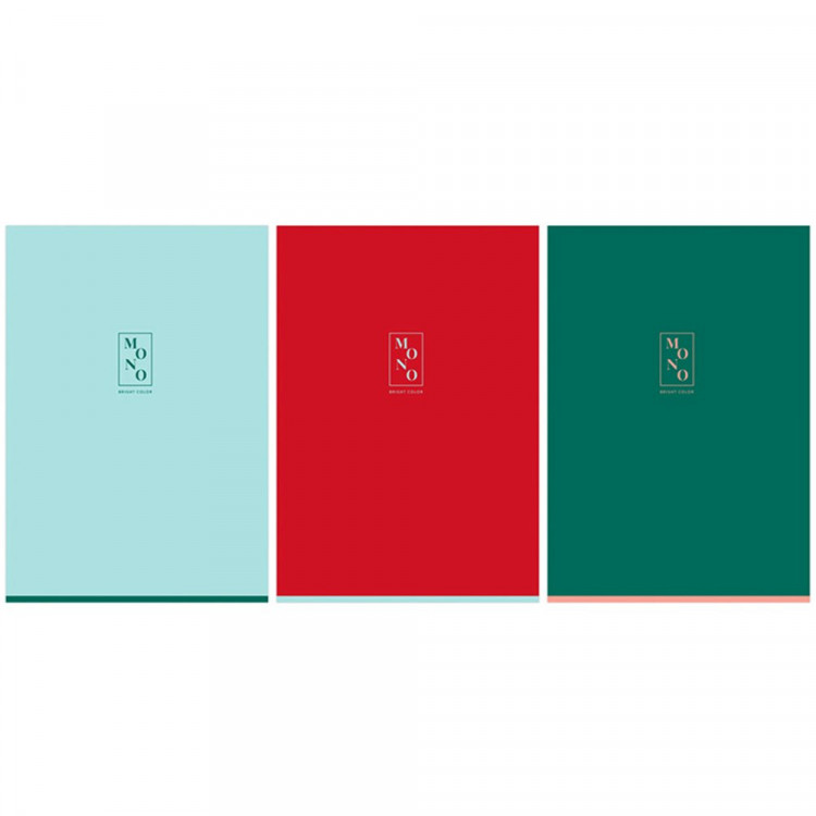 Тетрадь А4 клетка 96 листов скоба BG Моноколор. Моно матовая ламинация арт.Т4ск96_лм 11212