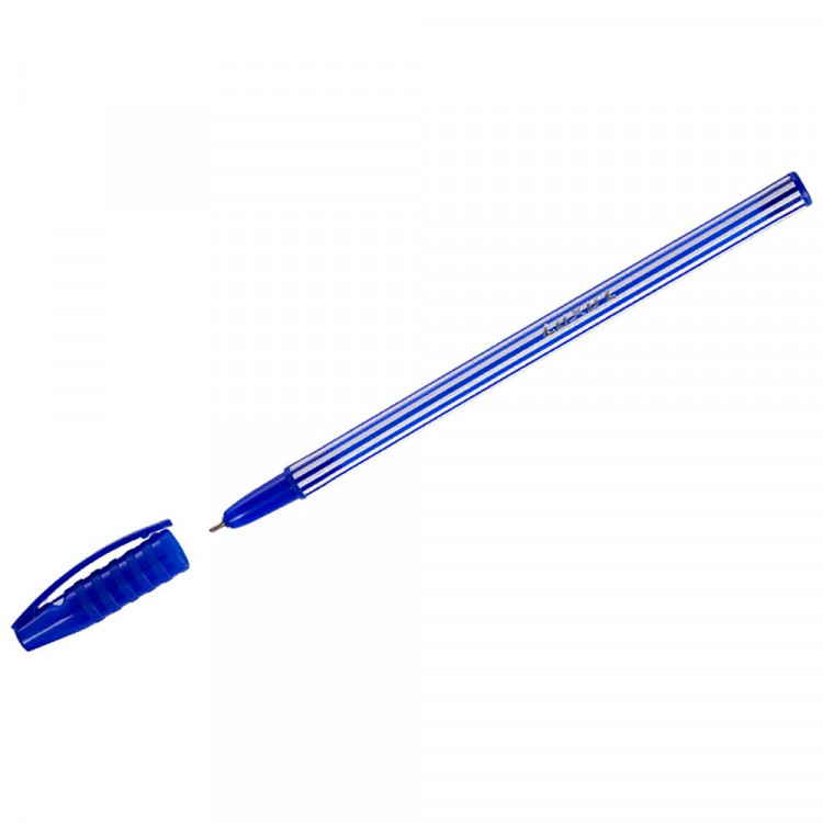 Ручка шариковая непрозрачный корпус Luxor Stripes син/масл/игла 0,55мм круглая арт.31131