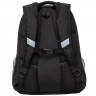 Рюкзак для девочек школьный (Grizzly) арт RD-440-3/1 черный-золото 29х40х20 см