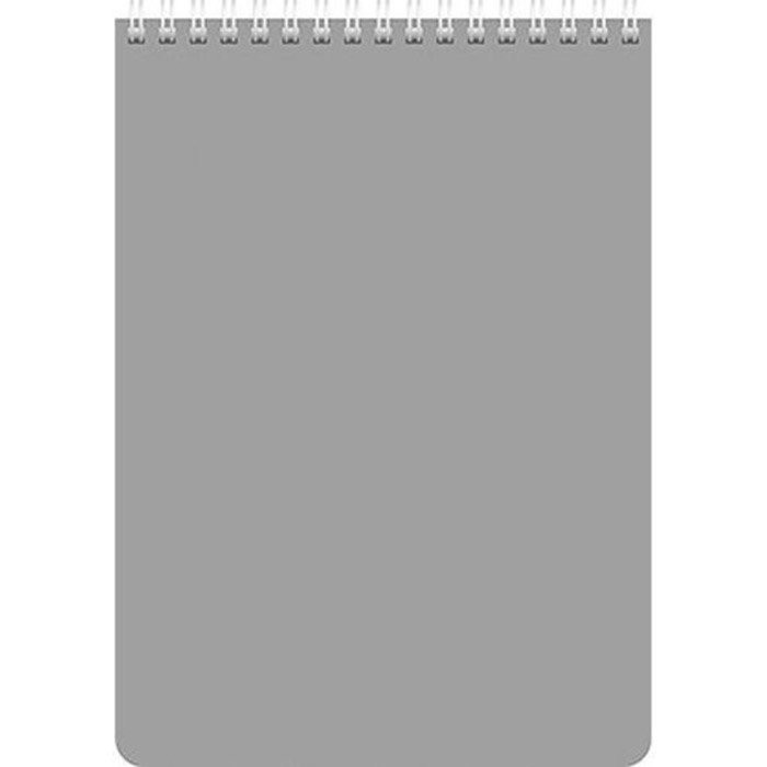Блокнот А5 мягкая обложка на гребне 60 листов (Hatber) Серебро арт 60Б5В1гр_14276