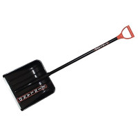 Лопата снеговая пластик 410*410 мм 410*410 мм с черенком дерево с оцинк. наконечником FINLAND арт.1243