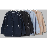 Кардиган для девочки (Делорас) арт.63843M размер 34/134-46/170 цвет сине-белый