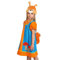 Костюм Д (ЖИВОТНОЕ) Белочка Умелочка (сарафан,маска) р.30/116 ткань-плюш арт.8019-S