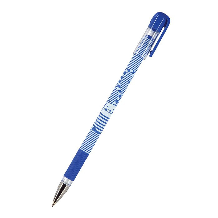 Ручка шариковая не прозрачный корпус (BrunoVisconti) MagicWrite Кот-Морячок, синяя, 0,5мм