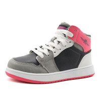 Кеды для девочки (SaiJun) серый верх-искуственная кожа подкладка - искуственная шерсть  артикул czz-C6566-3