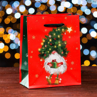 Пакет подароч. 11,5*14,5*6,5см бумаж. "Новогодний домовёнок" арт.9830307
