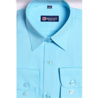 Сорочка детская приталенная длинный рукав размерный ряд 29/116-122-36/158-164 цвет бирюза Brostem арт.MO4721d**