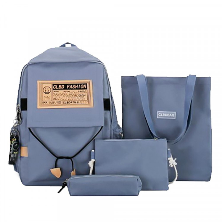 Рюкзак для девочек (CLBD)+сумка+косметичка+пенал синий арт.CC067_9502-4 44х28х15см