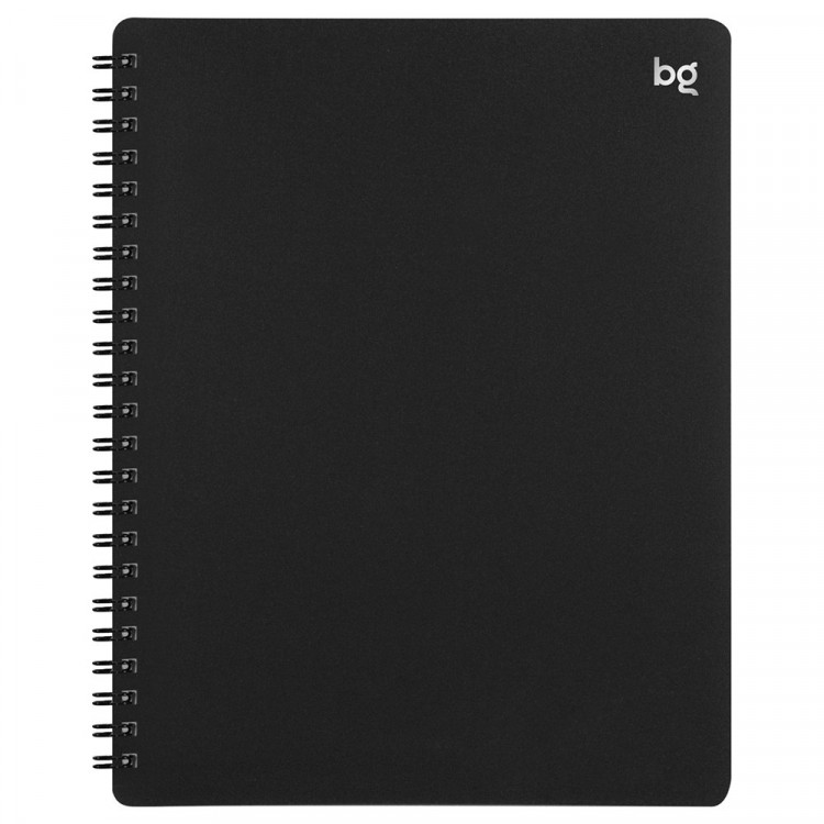 Тетрадь пластиковая обложка А5 клетка 48 листов на гребне (BG) Base черная арт.Т5гр48_пл 59680